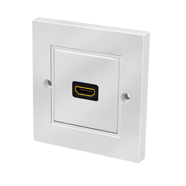 LogiLink AH0017 - HDMI Wanddose mit 1 x Kupplung Buchse/Buchse weiß