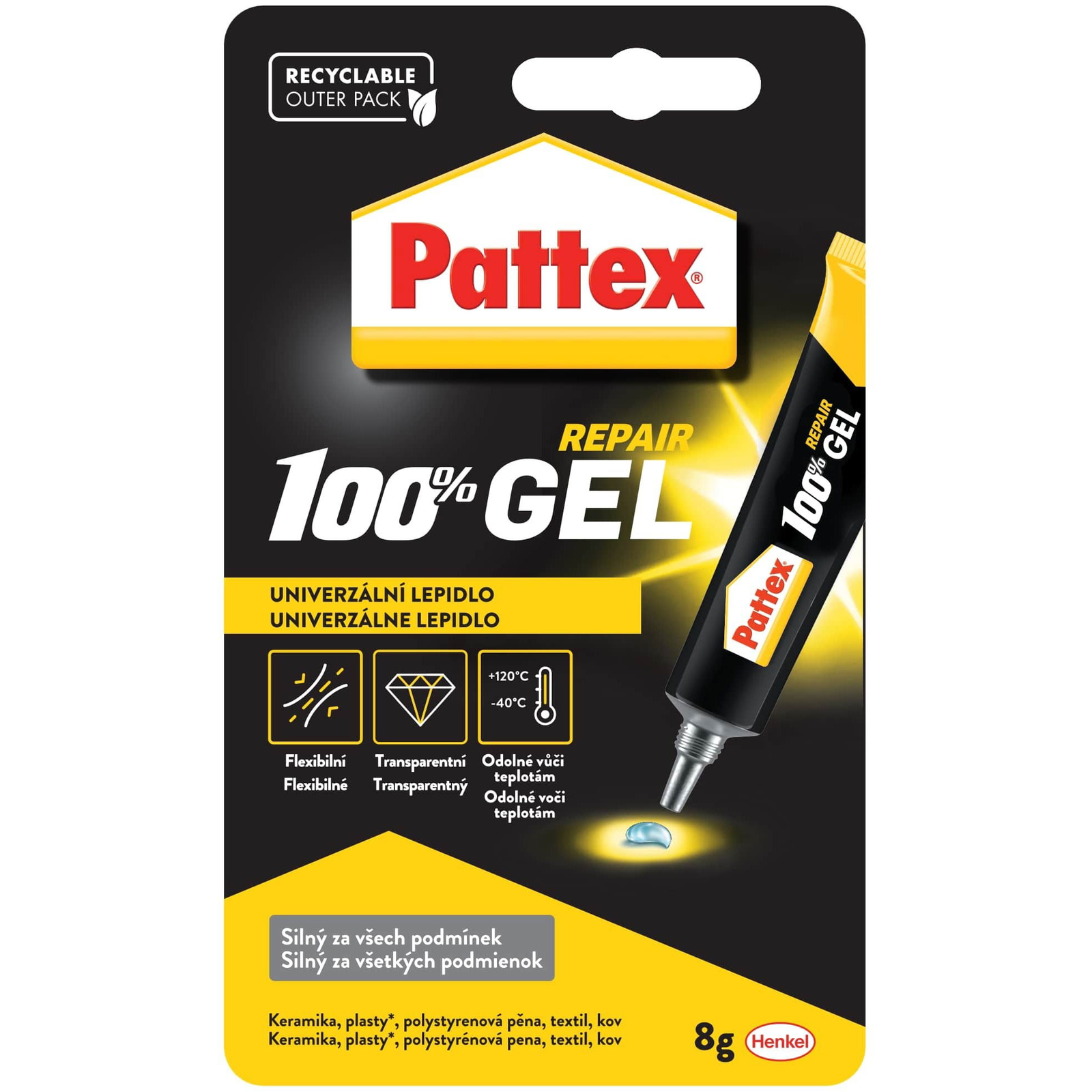 PATTEX 100% - univerzális, barkács, 8g (4015000427982)