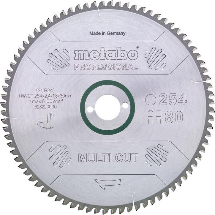 Metabo HW/CT 315X30 96 FZ/T 628226000 Keményfém körfűrészlap 315 x 30 x 1.8 mm Fogak száma (collonként): 96 1 db (628226000)