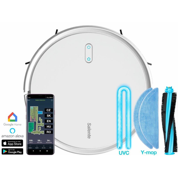 Salente G4 робот прахосмукачка с UVC стерилизация бял