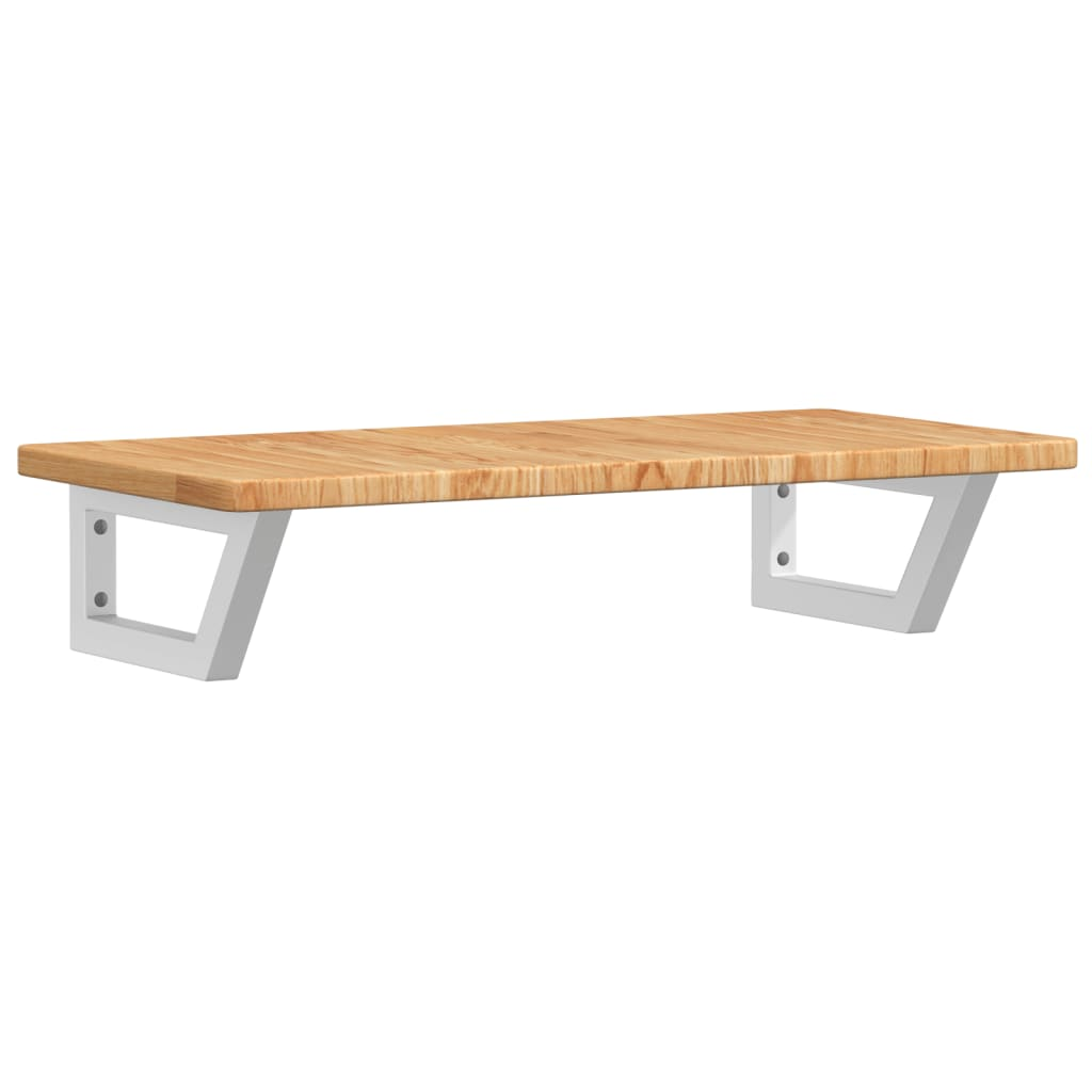 acél és tömör tölgyfa falra szerelhető mosdópolc (3302338)