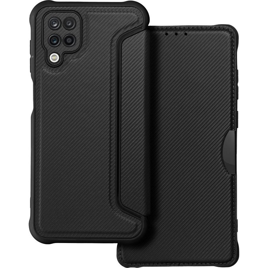 Razor book Samsung Galaxy A12 flip tok, fekete (5903396157004)