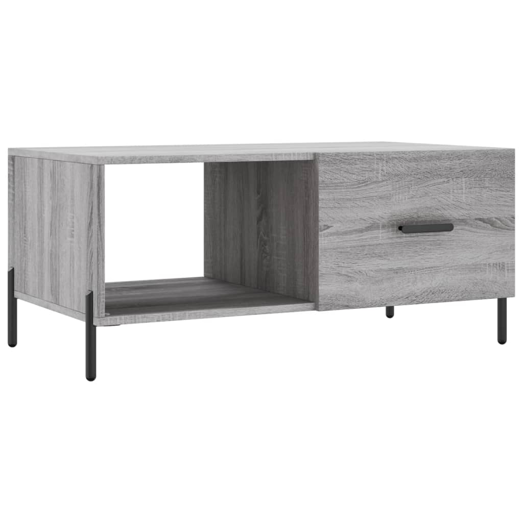 szürke sonoma színű szerelt fa dohányzóasztal 90 x 50 x 40 cm (829226)