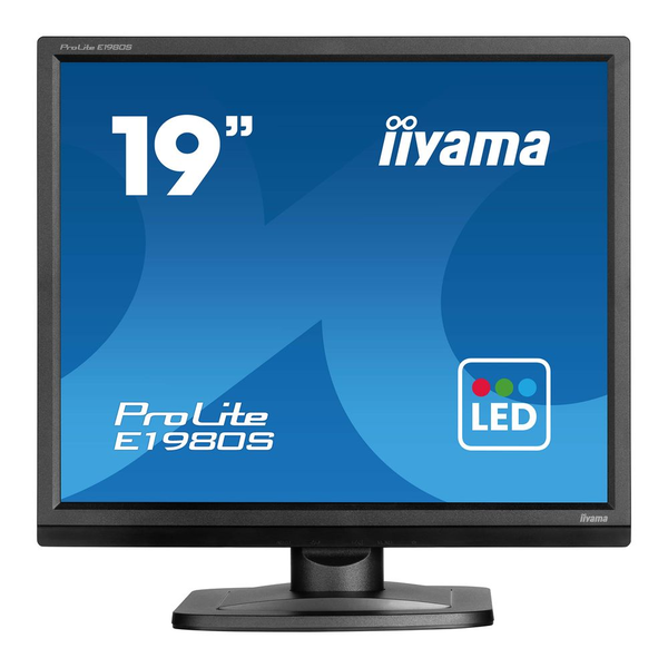 iiyama ProLite E1980S-B1 Monitor PC 48,3 cm (19") 1280 x 1024 Pixel VGA LED Nero