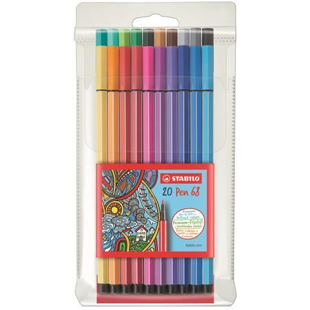 STABILO Pen 68 Mini viltstift Meerkleurig 20 stuk(s)