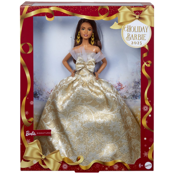 Barbie Signature Holiday Barbie 2025 Karácsony, barna