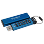 Kingston Technology IronKey Keypad 200 USB flash meghajtó 128 GB USB C-típus 3.2 Gen 1 (3.1 Gen 1) Kék