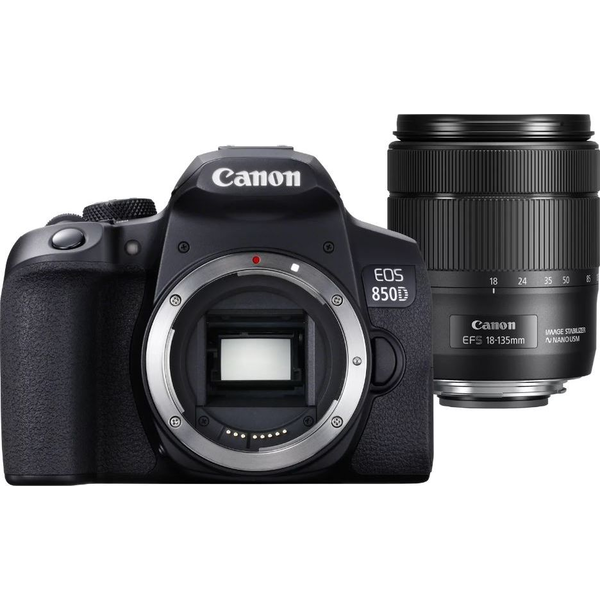 Canon EOS 850D SLR kamerasæt 24,1 MP CMOS 6000 x 4000 pixel Sort
