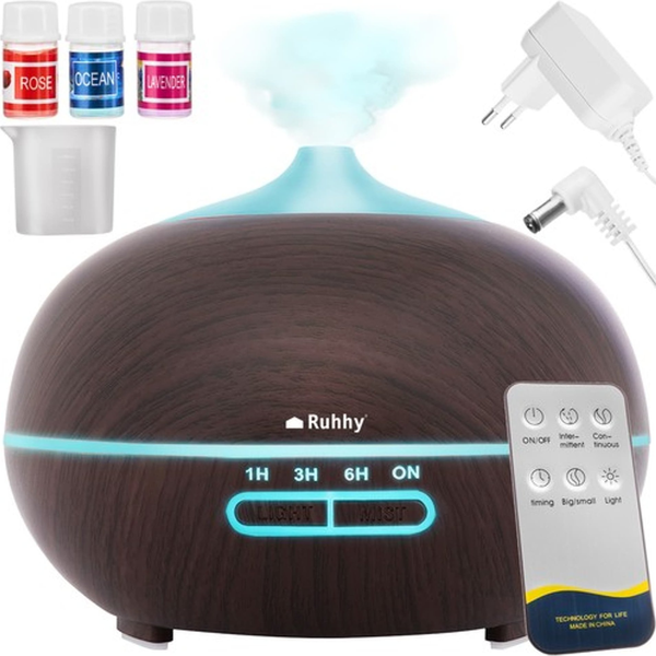 Ikonka 4in1 Aroma Diffúzor, Ionizátor, LED Lámpa, 400ml, Távirányító