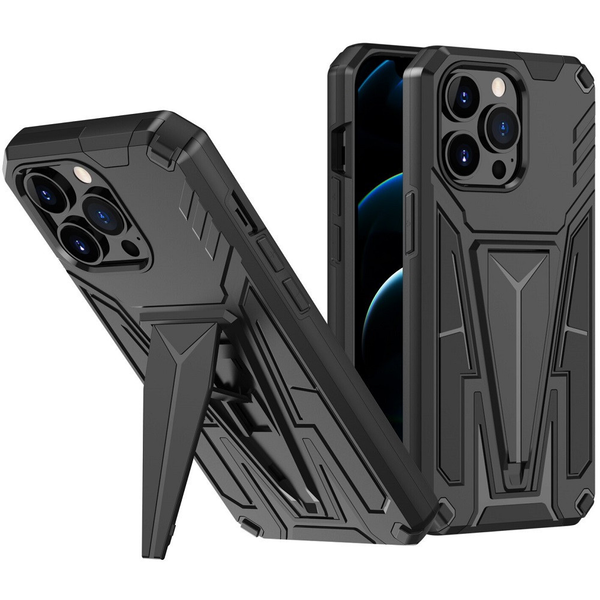 Samsung Galaxy A32 5G SM-A326B, Пластмасов заден капак, силиконова вътрешна част, средно удароустойчив, с поддръжка, Wooze Supportive Care, черен (118161)