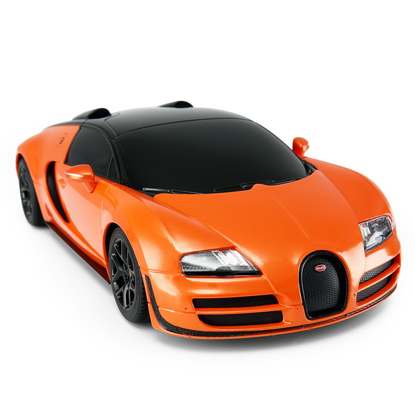CAR WITH REMOTE CONTROL BUGATTI GRAND SPORT VITESSE ORANGE WITH SCALE 1 TO 24