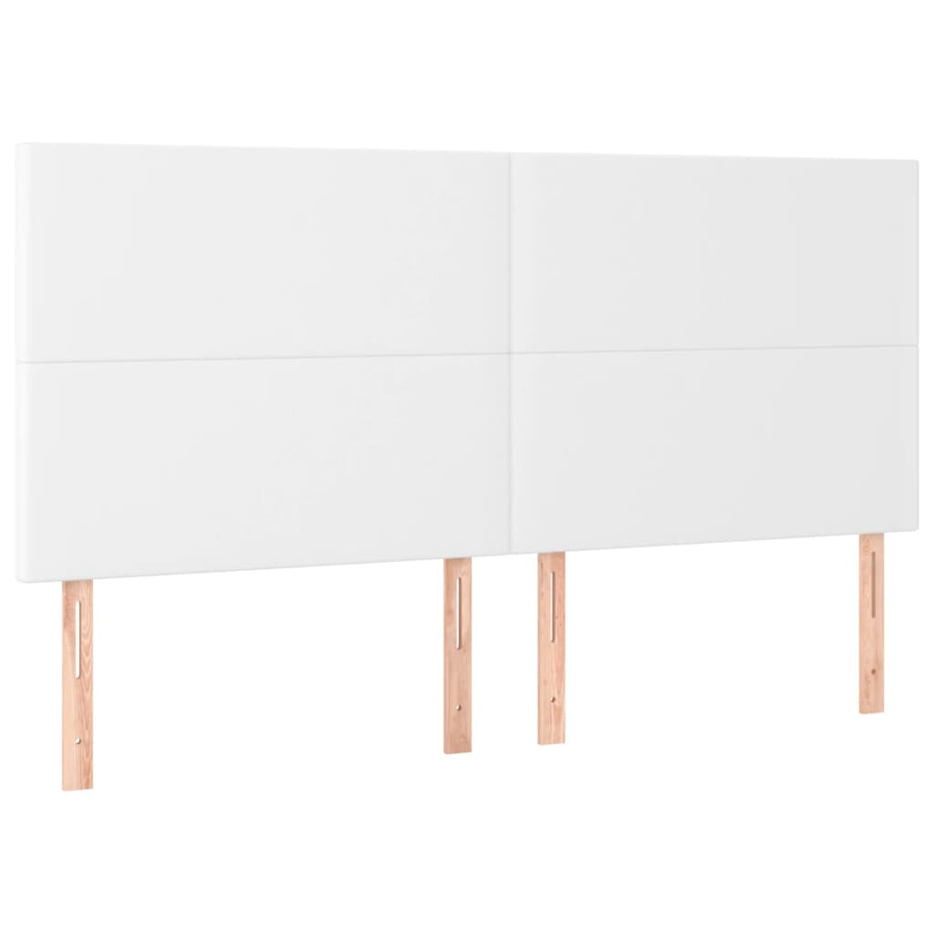 4 db fehér műbőr fejtámla 90x5x78/88 cm (3116155)