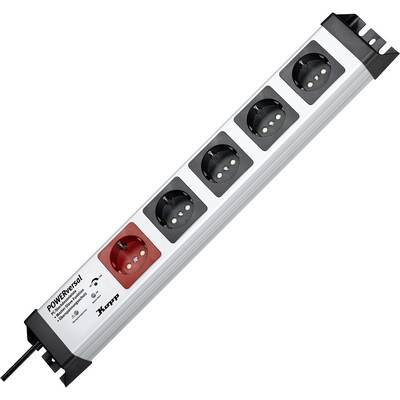 Prodlužovací Kabel lišta proti přepětí, lištová Kopp 1,4 m 5 ks zásuvek