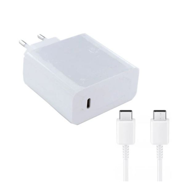 Huawei hálózati töltő USB-C aljzat (5V/2A, 65W, PD gyorstöltő + USB-C kábel) fehér (HW-200325EPO) (HW-200325EPO)