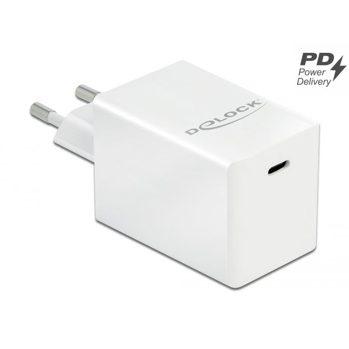 Delock hálózati töltő 1 db USB Type-C PD 3.0, 60W fehér (41447) (Delock41447)