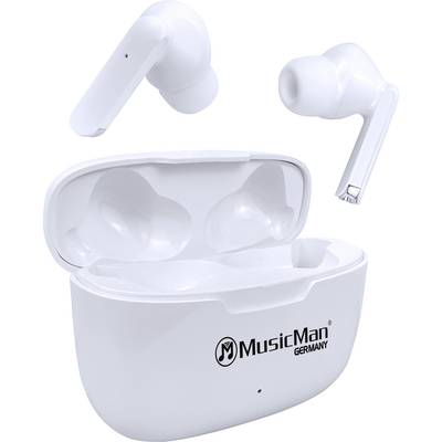 MusicMan BT-X63 In Ear headset Bluetooth Stereo Fehér Headset, Töltőtok, Érintéses vezérlés (5098;0)