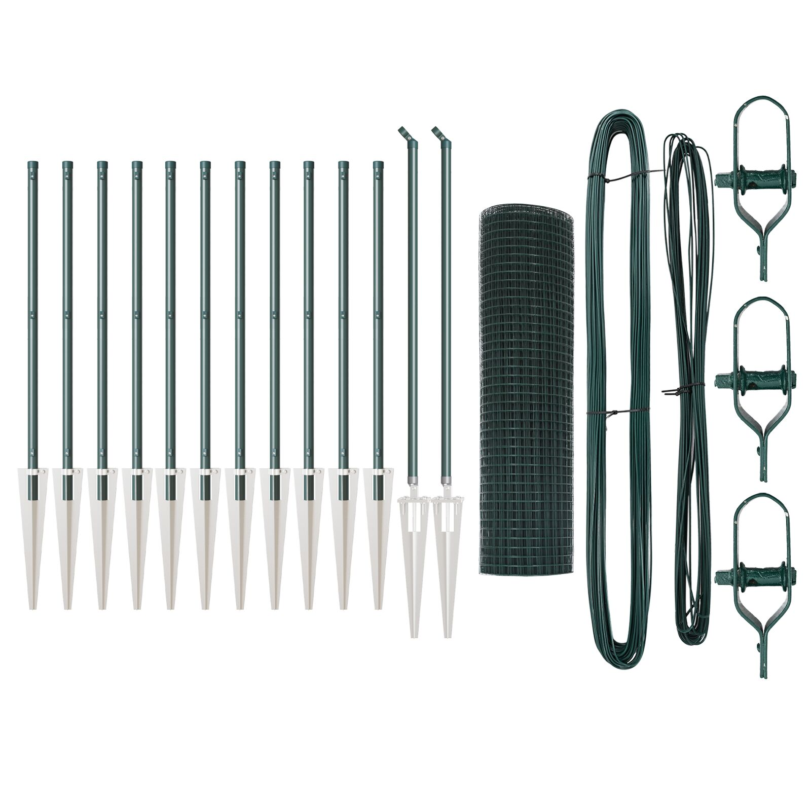 Hegesztett Drótkerítés 13 Cölöppel Zöld 0.4x25 m Acél (3352066)