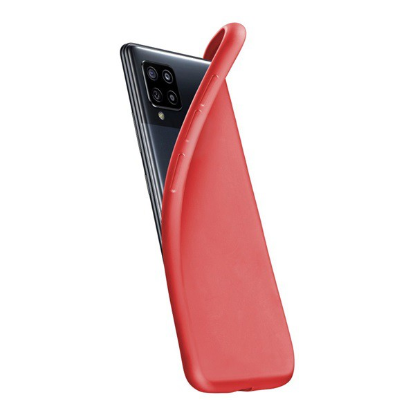 CELLULARLINE CHROMA szilikon telefonvédő (matt, mikrofiber plüss belső) PIROS [Samsung Galaxy A42 5G (SM-A425F)]