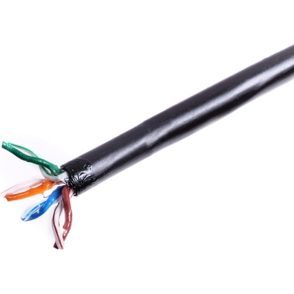CAT 5e U-UTP outdoor installation cable, 100 MHz Fca (PVC), AWG 24/1, 100 m, sx, black (DK-TP512-1)