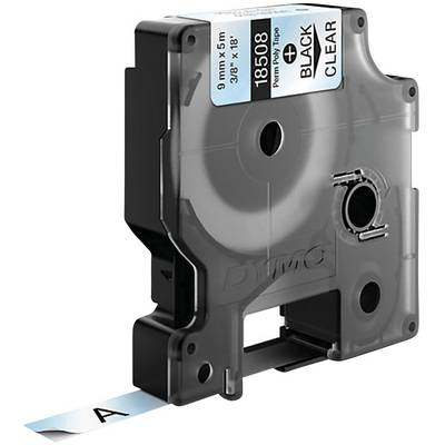Feliratozó szalag DYMO IND RHINO 18508 Poliészter Szalagszín: Átlátszó Szövegszín:Fekete 9 mm 5.5 m (S0718160)
