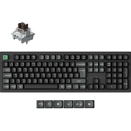Клавиатура Keychron K10 Ultra 8K — K10U-H3P-HU, унгарска подредба, кафяво-черна