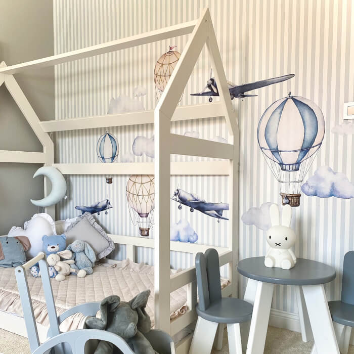 Falmatricák - Hőlégballonok akvarell színekben (9210f)