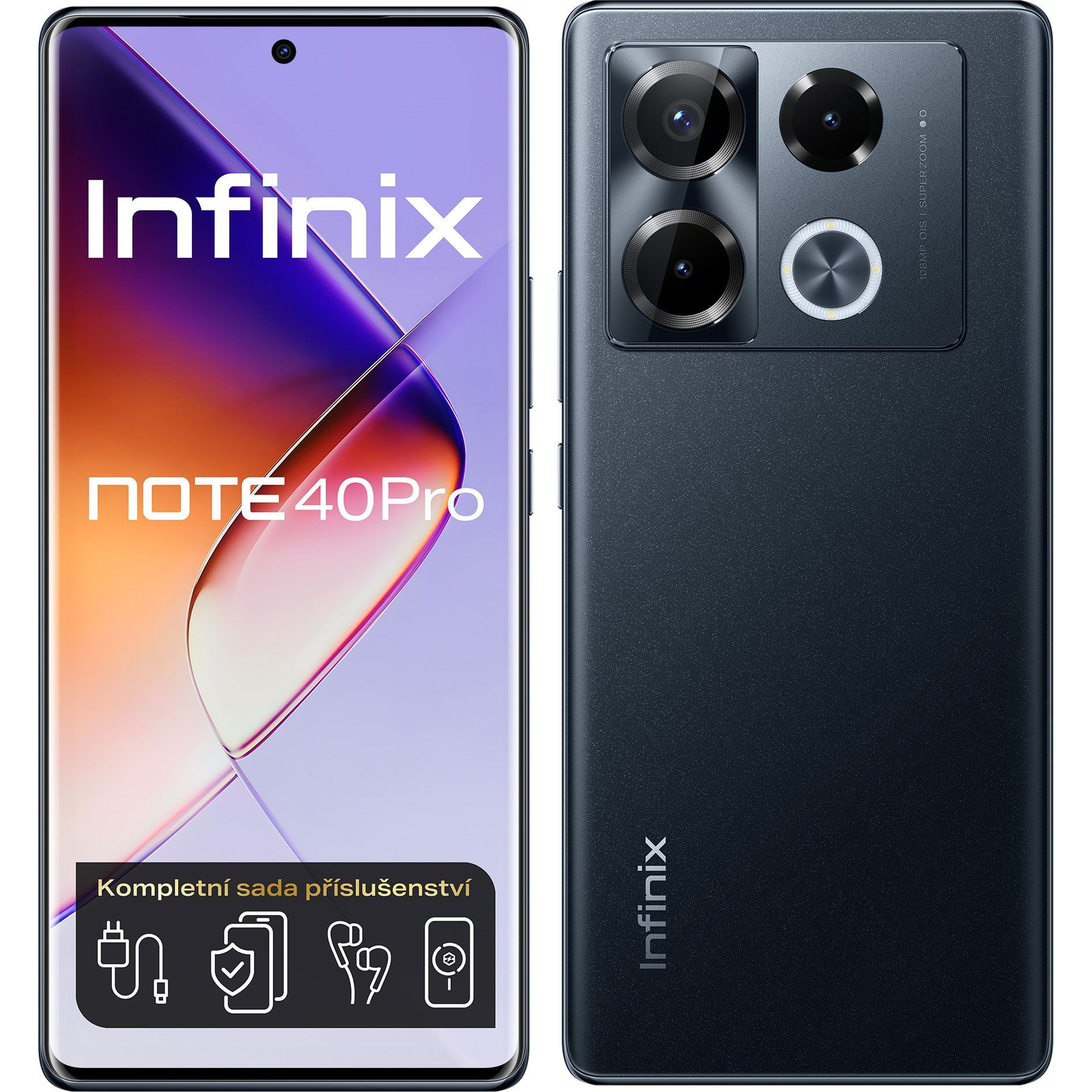 Infinix Note 40 PRO 12GB / 256GB Obsidian Black (X6850_256RA)