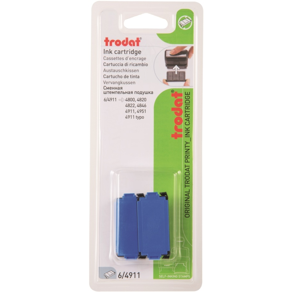 Trodat 6/4911 Bélyegzőfesték - Kék (2db/csomag) (6/B4911K)