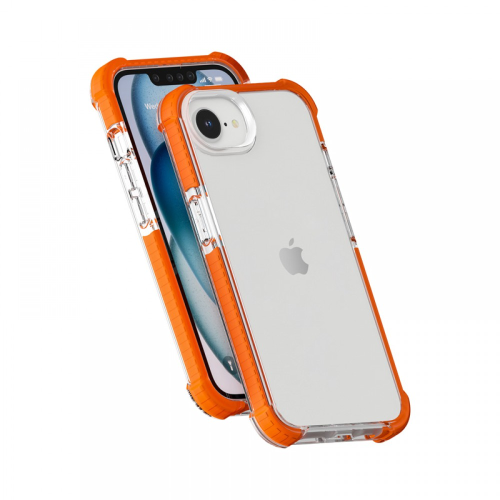 iPhone 16e ütésálló szilikon hátlap, Narancs (CEL-SCK-IPH16E-O)