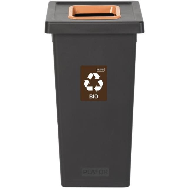 Igotrend 724005 FIT BIN szelektív hulladékgyűjtő, 75 l, fekete/barna (5907749967241)