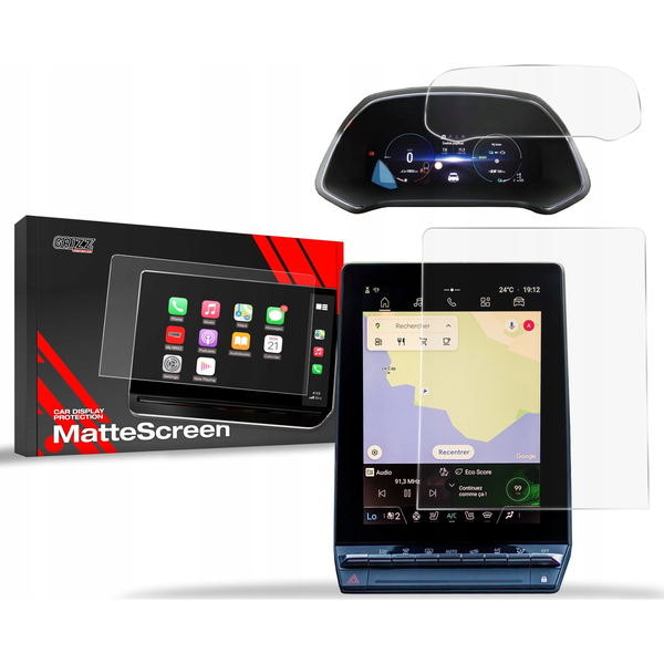  GrizzGlass Folia matowa GrizzGlass CarDisplay Protection do Renault Symbioz 10,4" 2024 [2w1]