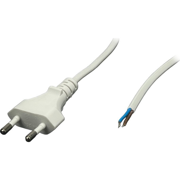 POSAC-CEE7/16WH16: POS AC cable CEE7/16-YJ01[2,5A]-tinned ends H03VVH2-F2G0,75 L=1600 white