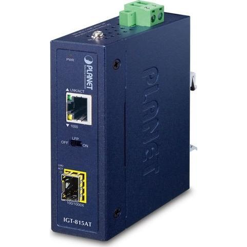 PLANET IGT-815AT hálózati média konverter 1000 Mbit/s Multi-mode, Single-mode Kék (IGT-815AT)