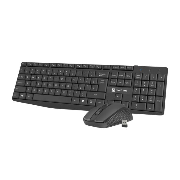 Set tastatura si mouse wireless, Natec, Negru