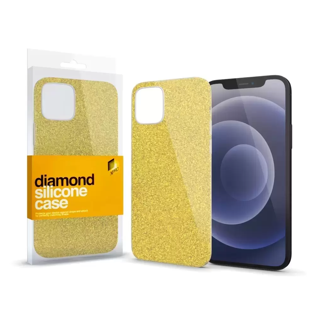 XPRO Szilikon tok Diamond Arany Apple Iphone 15 Pro készülékhez (128946)