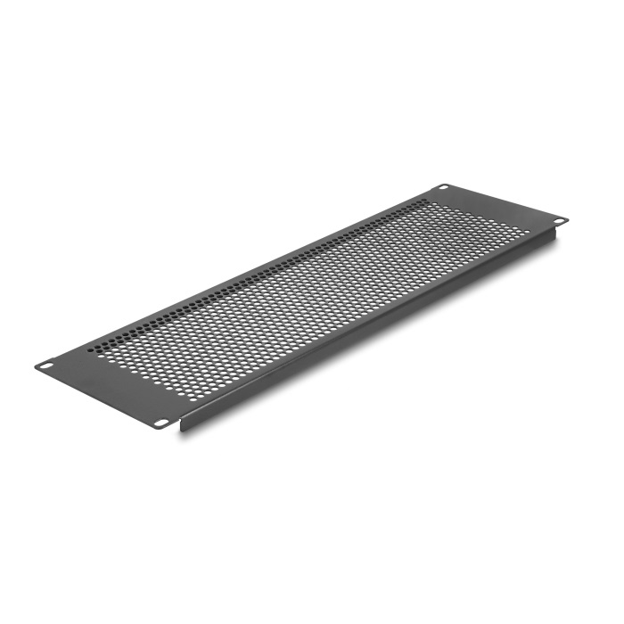 Delock 19 vakpanel kerek lyukakkal 3U fekete (67037) (67037)