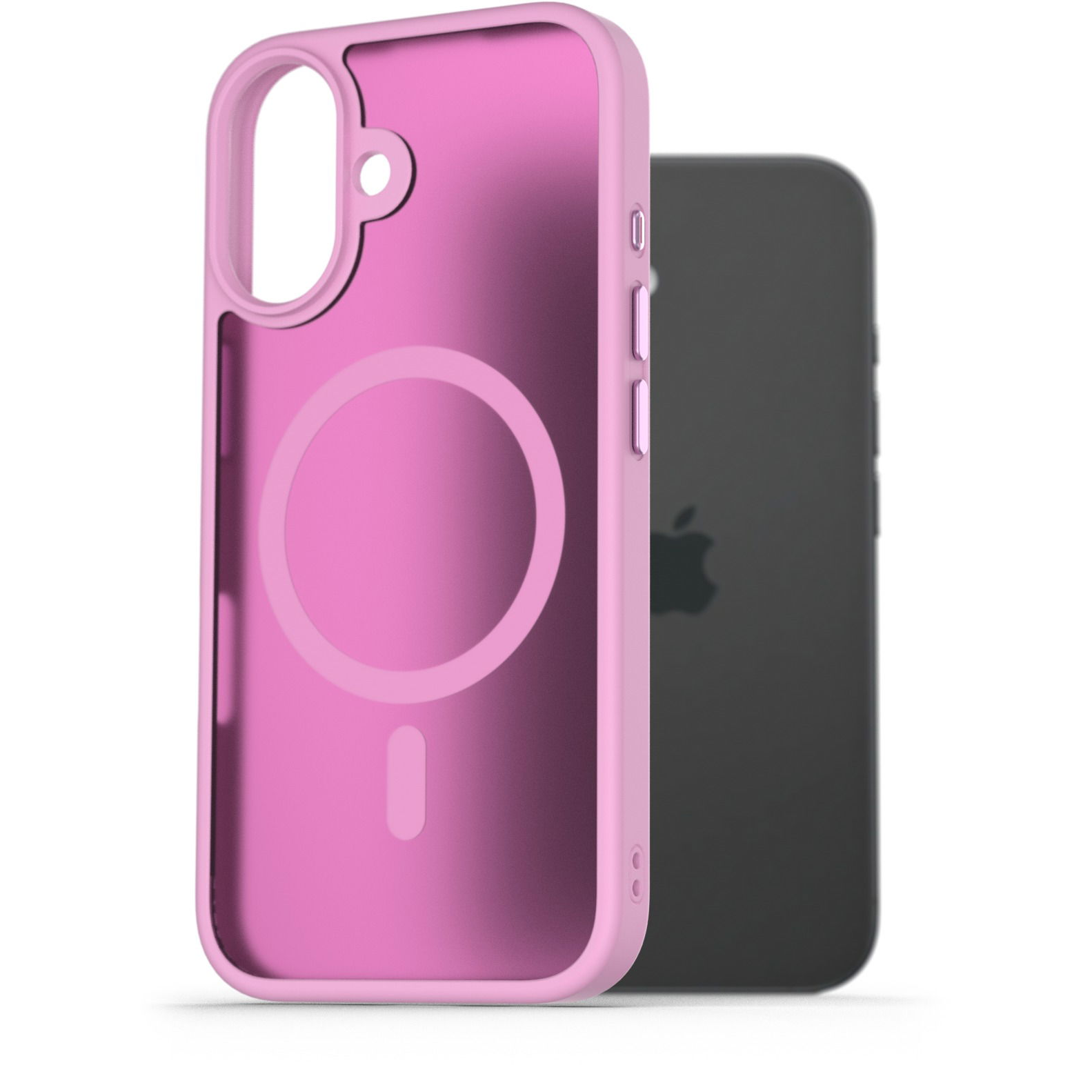 AlzaGuard Matte Case Compatible with Magsafe iPhone 16 Plus rózsaszín tok (AGD-PCMM75P)