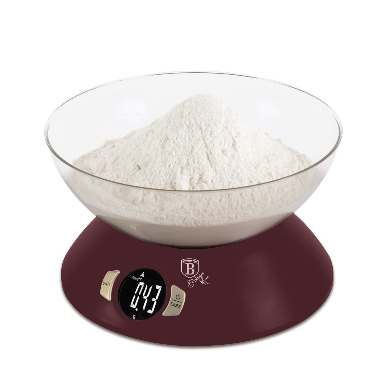 Berlinger Haus BH/9615 Digitális konyhai mérleg - Bordó / Átlátszó (BH/9615)
