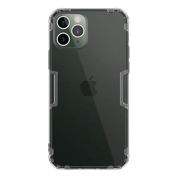NILLKIN NATURE szilikon telefonvédő (közepesen ütésálló, légpárnás sarok, 0.6 mm, ultravékony) SZÜRKE [Apple iPhone 12 Pro]