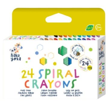 Spirálozott felületű méhviaszos zsírkréta készlet - 24 db-os (HCP223079) (HCP223079)