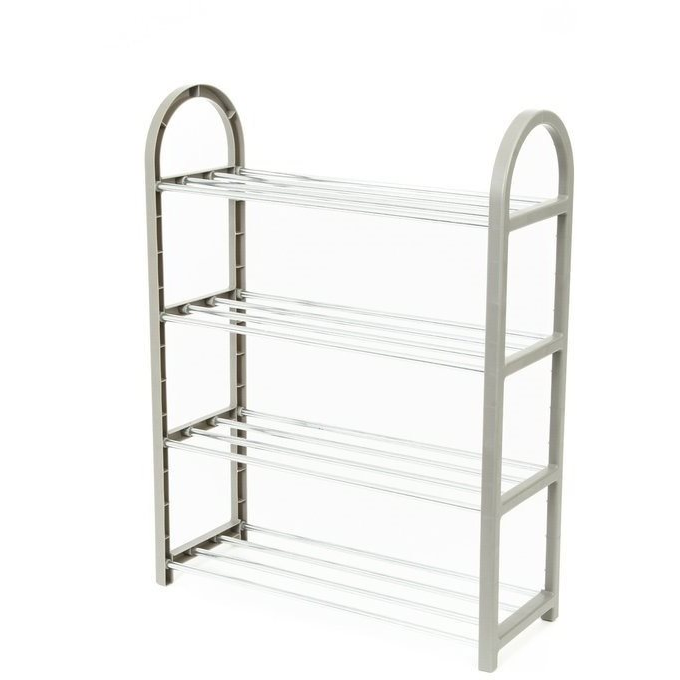 Compactor Poly RAN8940 nlgyszintes cipőtartó 12 pár cipőre, polipropilén - króm (3370910097221)