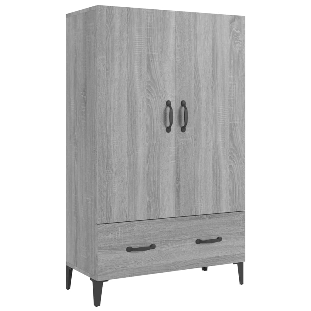 szürke sonoma színű szerelt fa magasszekrény 70 x 31 x 115 cm (817475)