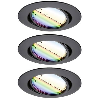 Paulmann 92468 LED-es beépíthető lámpa 3 részes készlet LED 14.7 W Fekete (matt) (92468)