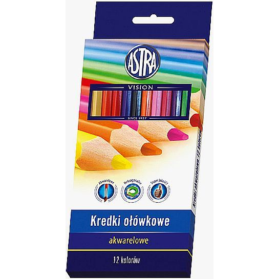 ASTRA Színes Ceruza Akvarell 12 Színű Ajándék Ecsettel (312110004)
