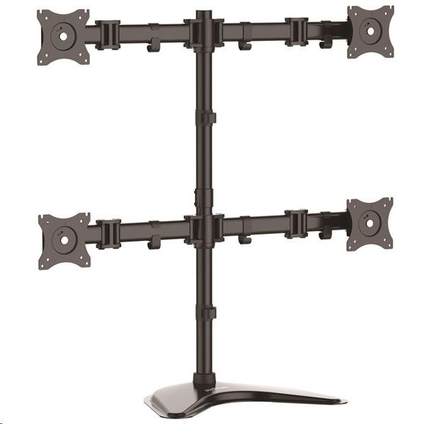 StarTech.com ARMBARQUAD flat panel bureau steun 68,6 cm (27") Zwart