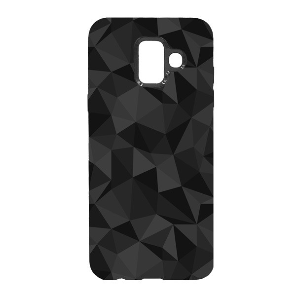 Szilikon telefonvédő (3D, gyémánt minta) FEKETE [Samsung Galaxy A6 (2018) SM-A600F] (5996457767496)