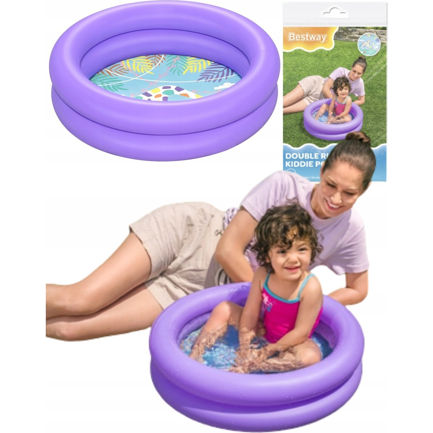 Bestway: Bébi pancsoló medence Ø 61 x 15 cm kétféle változatban 1db (5870)