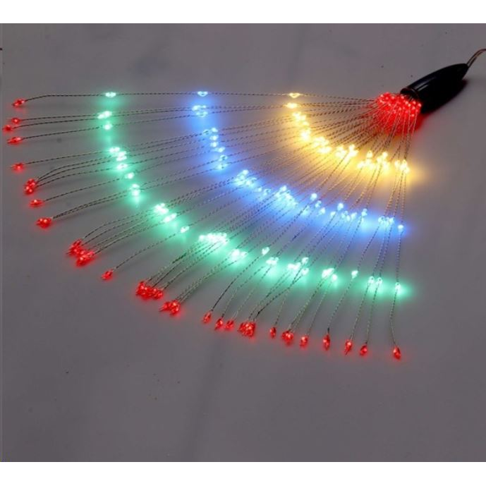 IRIS Tűzijáték stílusú 8 programos/távirányítós/több színű/200db LED-es/2xAA elemes fénydekoráció (250-06) (250-06)