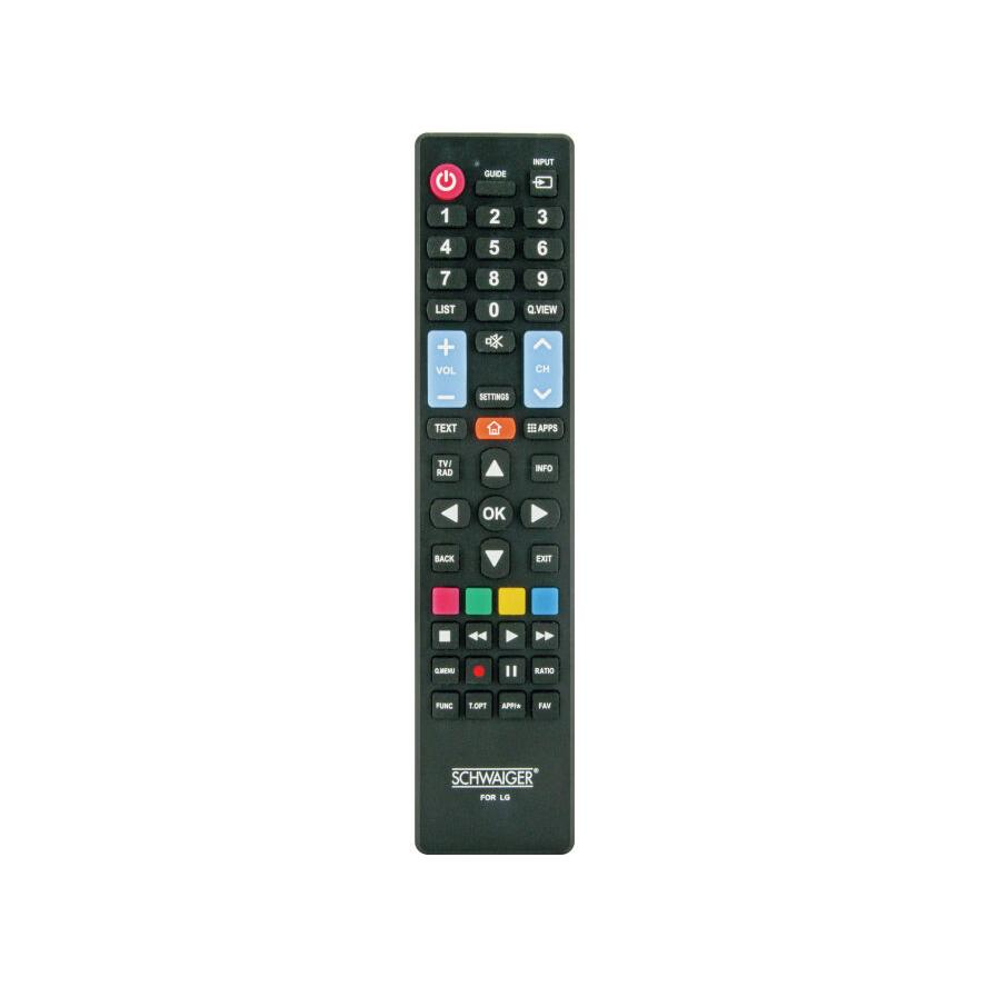 Schwaiger Fernbedienung für LG TVs, schwarz, 49 Tasten (UFB100LG533) (UFB100LG533)