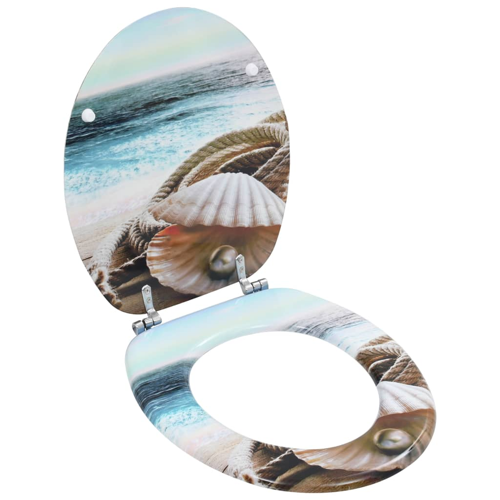 2 db kagylómintás MDF WC-ülőke (276993)